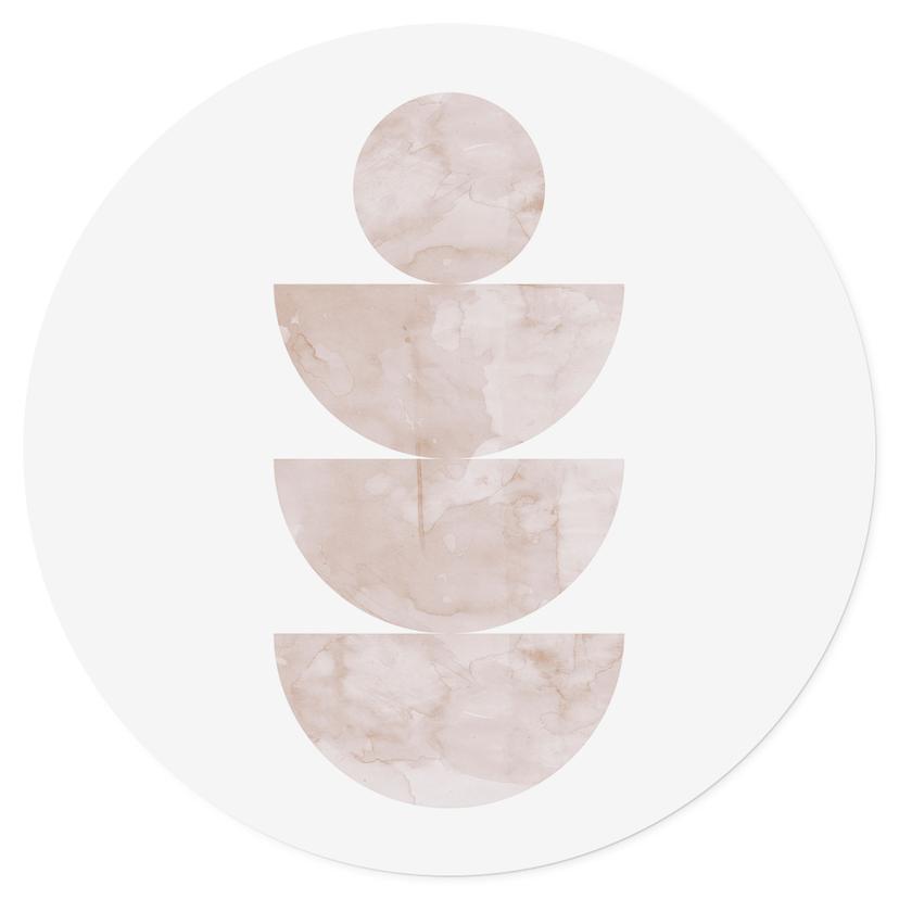 Wallsticker Geometrisk balans - Abstrakt komposition - Costa - Rund