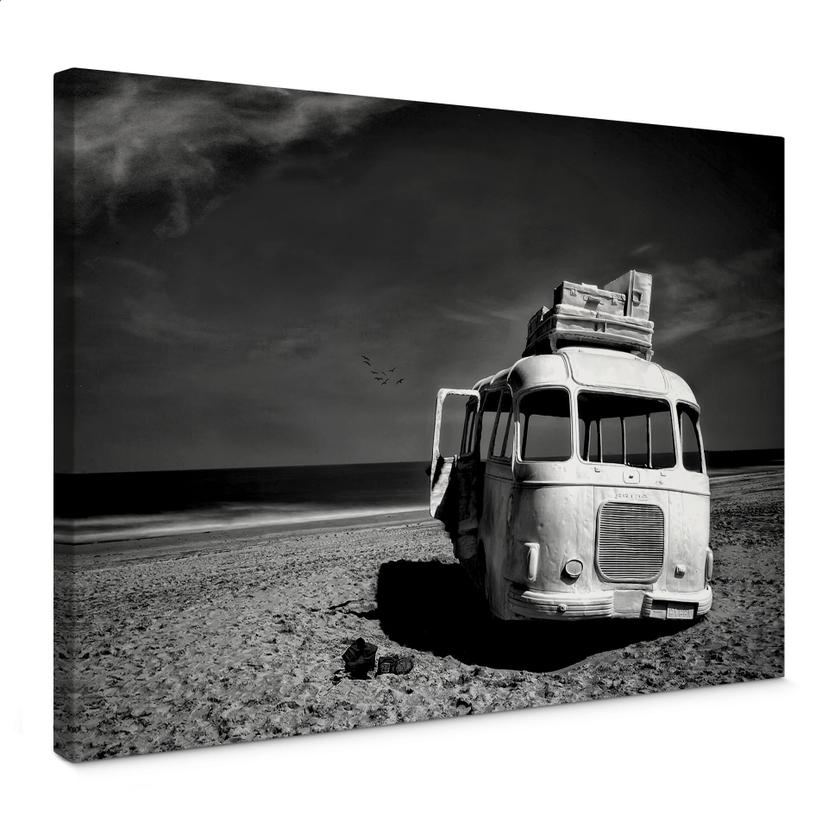 Canvasbillede - Depaepe - Beached Bus