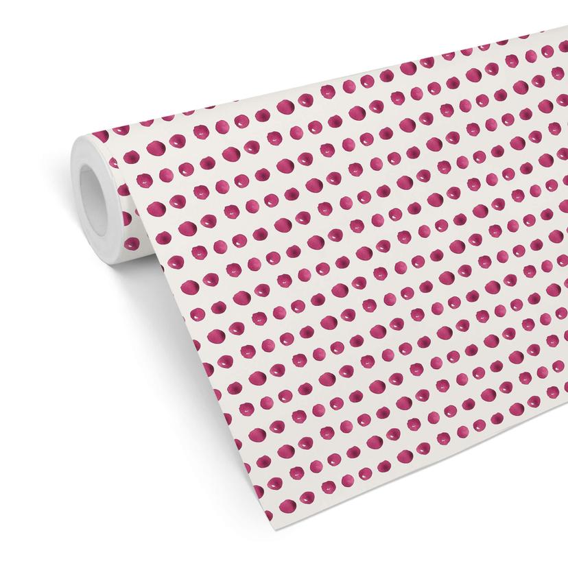 Tapet med mønster - akvarelprikker 01 - pink