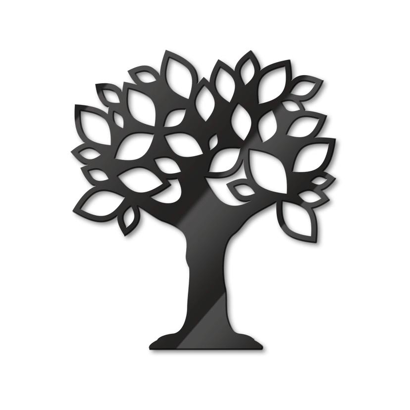 Décoration en verre acrylique - Arbre avec feuilles