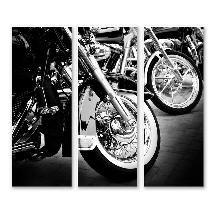 Tableau Forex - Roues de moto (tryptique)