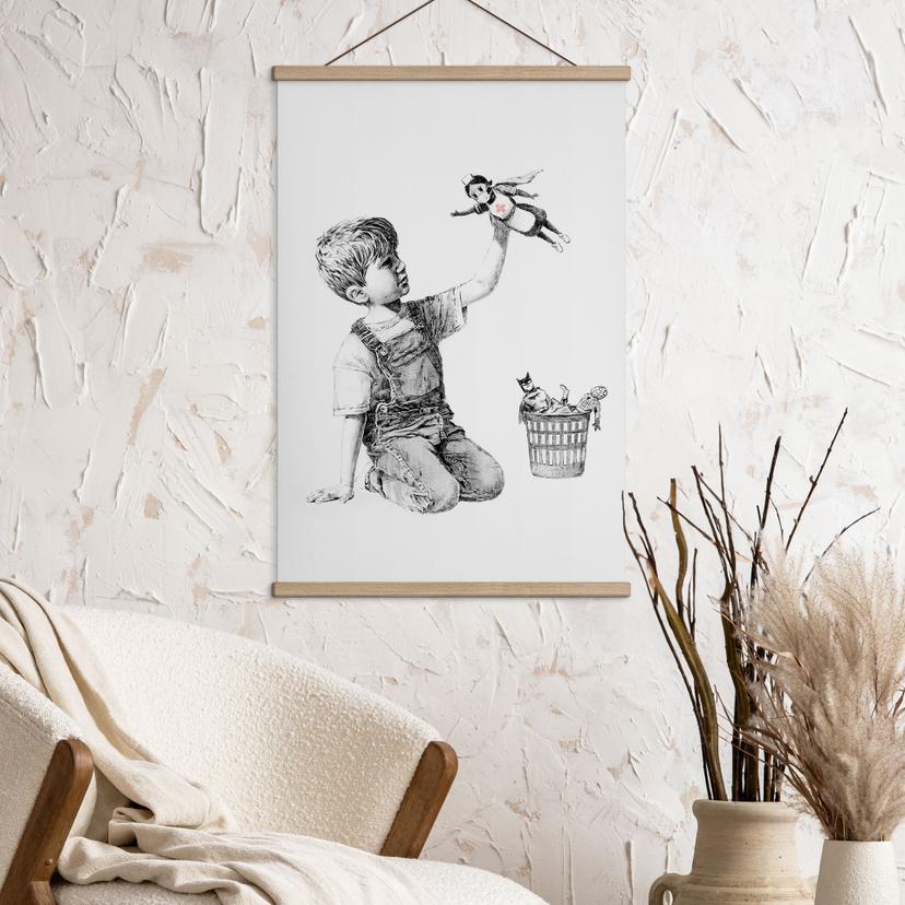 Stampe su tessuto Real Hero - Banksy