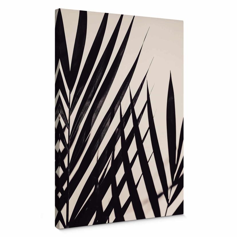 Lienzo 1X Estudio - Hoja de palmera negra