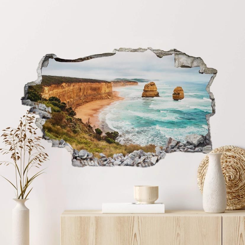 Sticker mural 3D Cliff Rocks