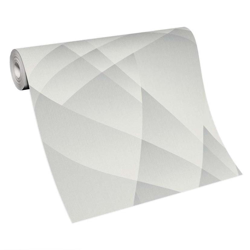 Carta da parati 3D, rivestimento murale geometrico Fashion for Walls 4 di Guido Maria Kretschmer gri
