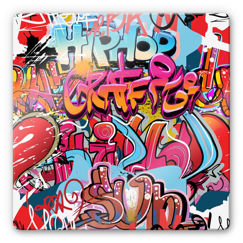 Glasbillede - Hip Hop Graffiti