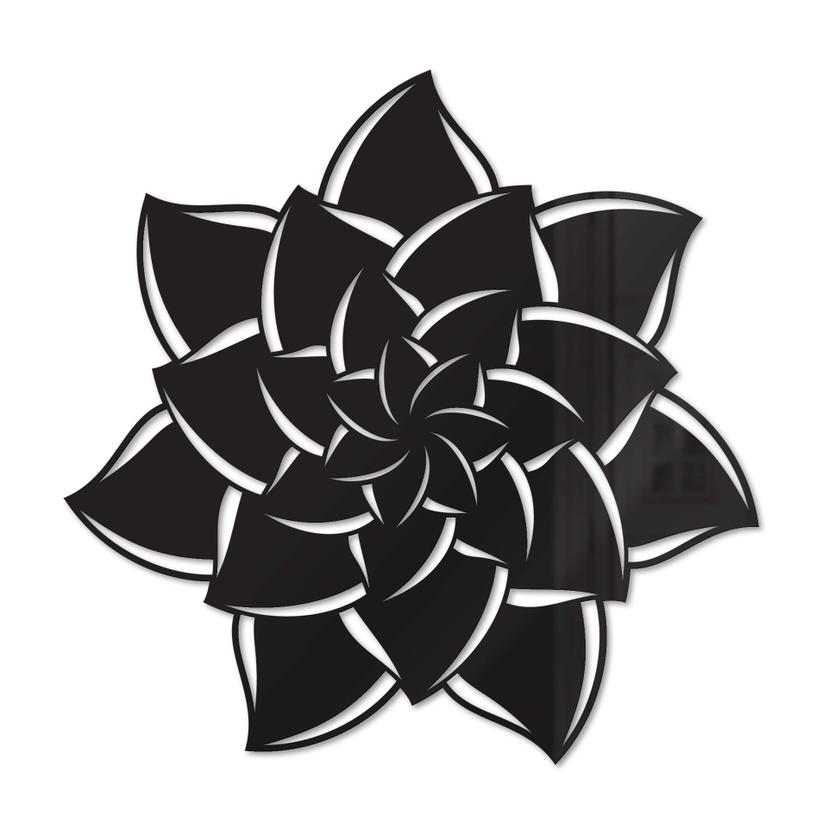 Decoro acrilico Mandala fiore 02
