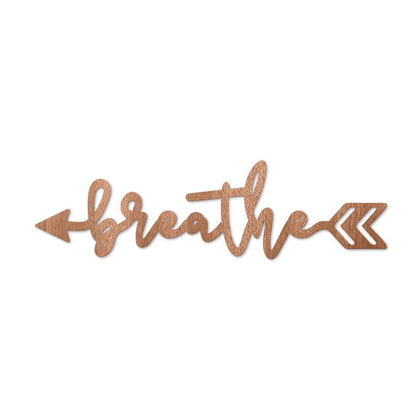 Lettere in mogano –  Breathe freccia