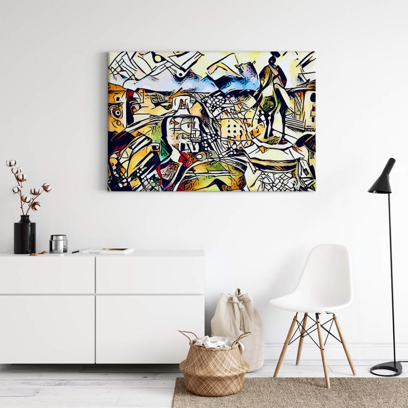 Tableau sur toile Zamart - La rencontre de Kandinsky et de Rome