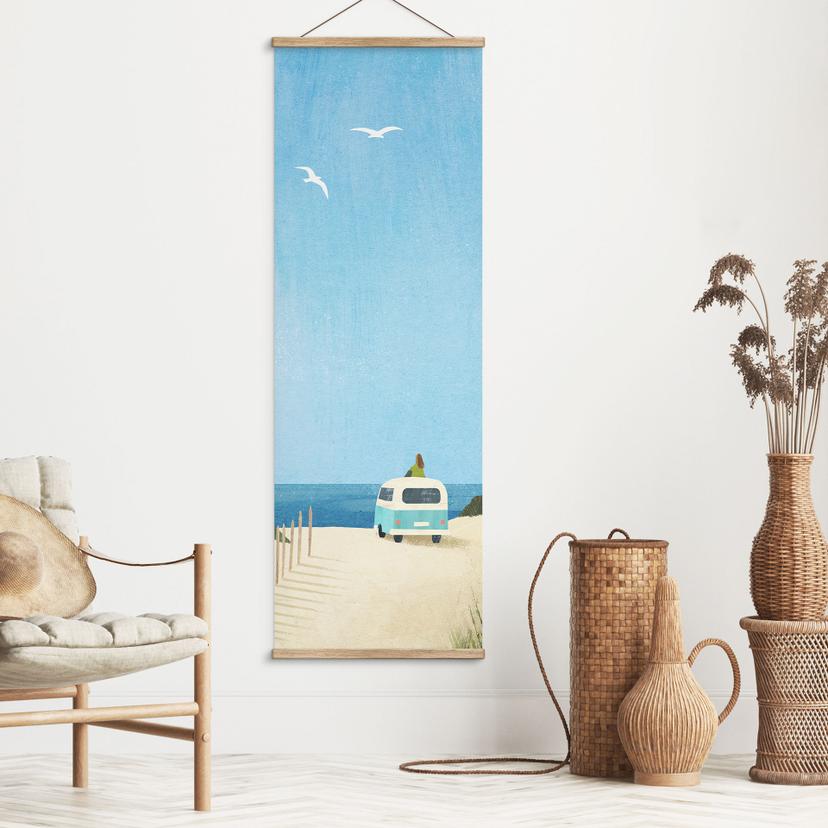 Póster de tela Van Life - Vacaciones junto al mar - Rivers - Panorama