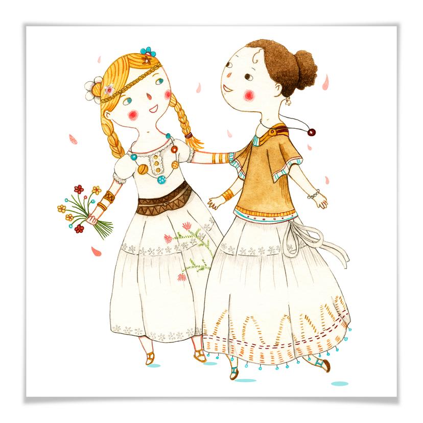 Poster - Loske - Fille hippie