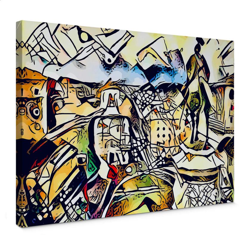 Tableau sur toile Zamart - La rencontre de Kandinsky et de Rome