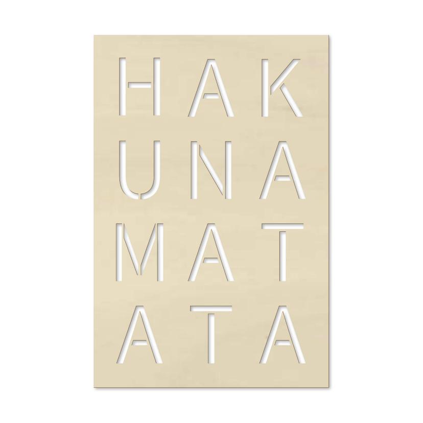 Obraz dekoracyjny z topoli - deska Hakuna Matata