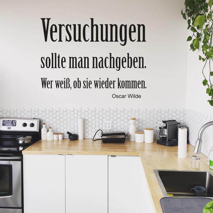 Wandtattoo Versuchungen sollte man nachgeben...
