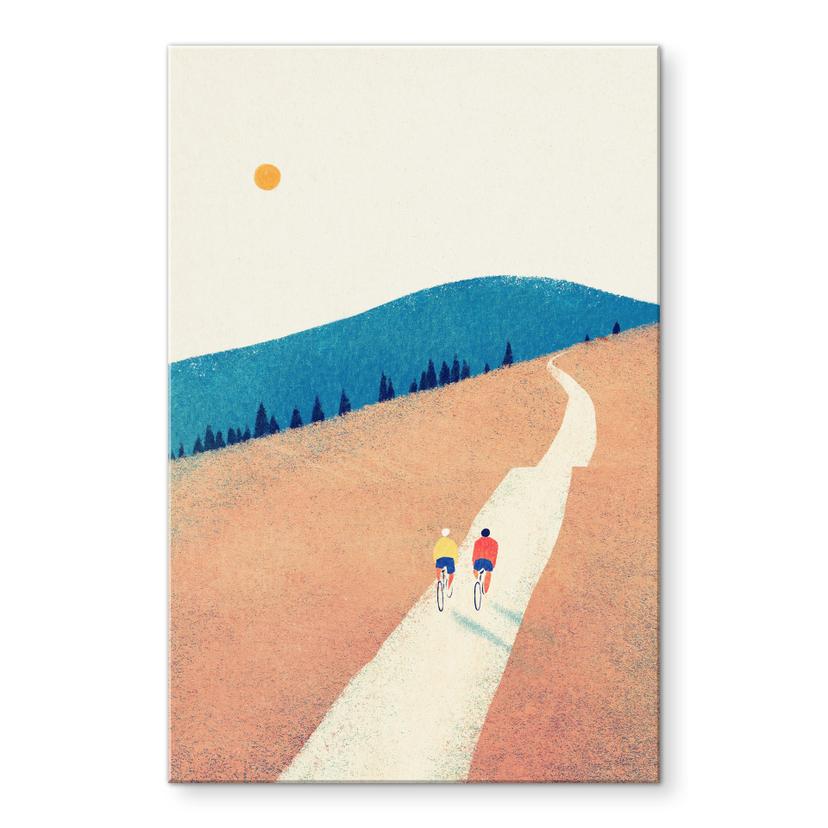Akrylbillede Cykeltur i bjergene - Rivers