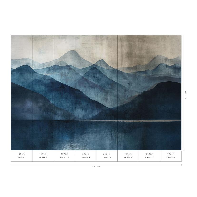 Guido Maria Kretschmer Fotomurale Indigo Silence- Art Edition 2 blu