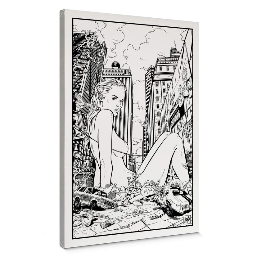 Lienzo Drawstore - Desastre Pin Up Plantas