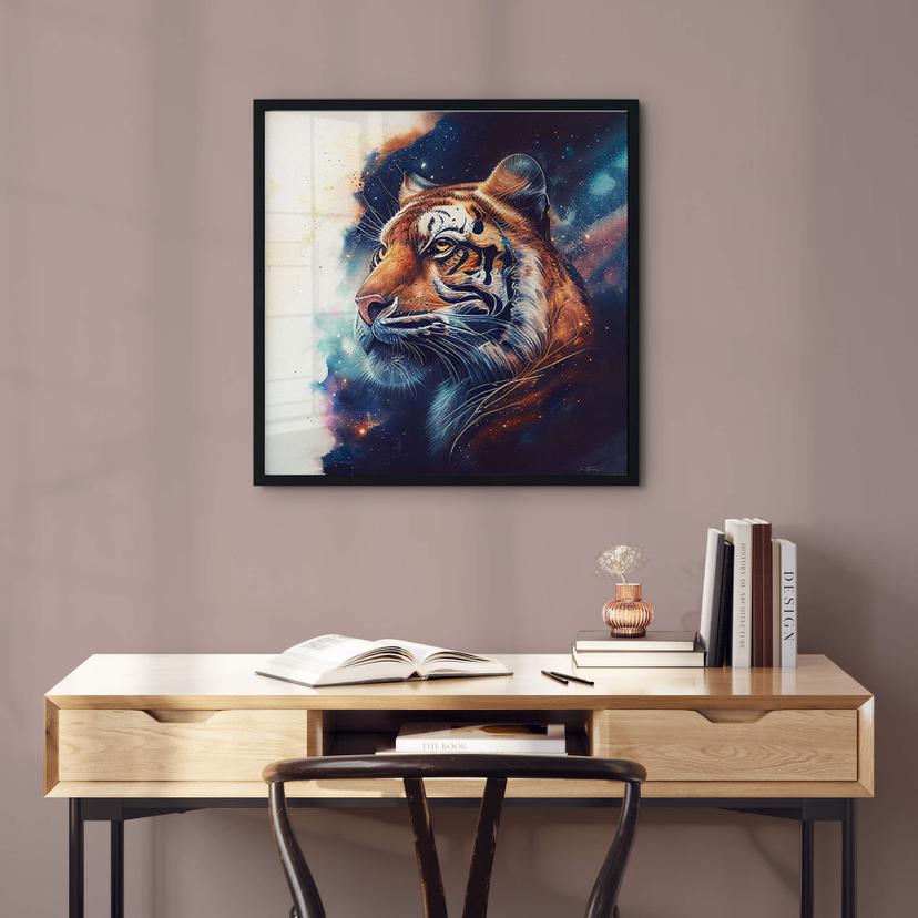 Poster Heine - Tiger på stjärnhimlen - Fyrkant