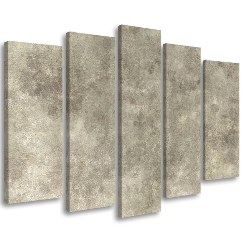 Tableau sur toile 5 parties, mur de pierre