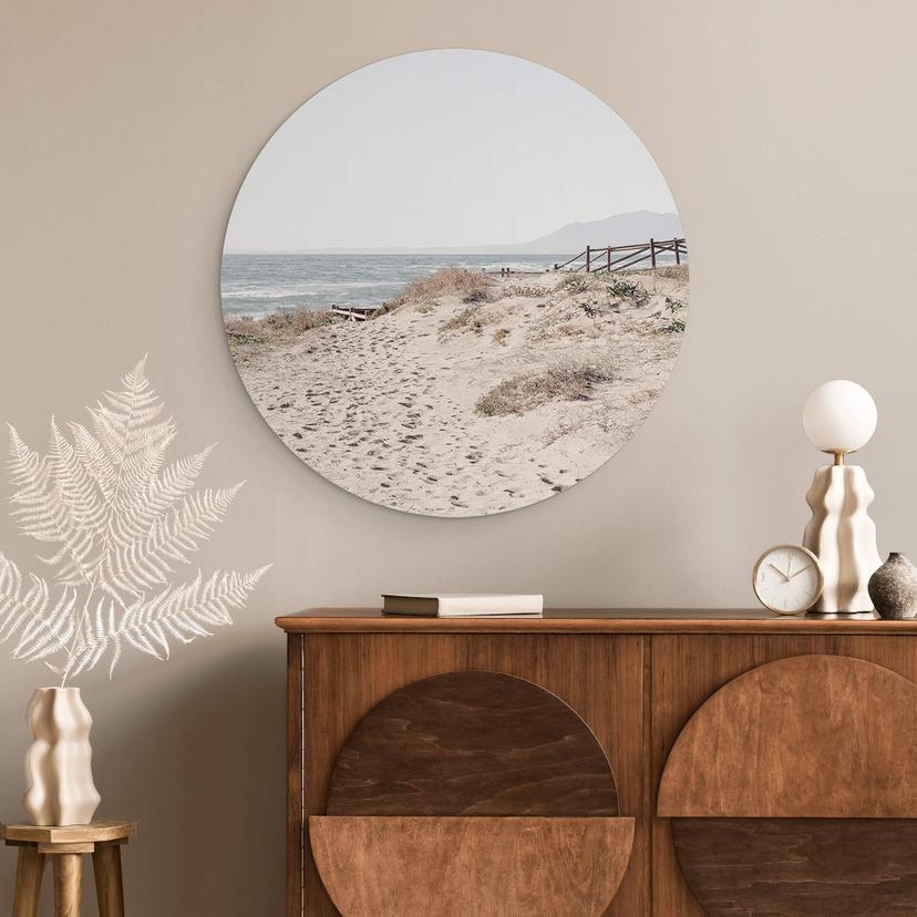 Wandbild 1X Studio - Strandaufgang an den Dünen - Alu-Dibond Rund