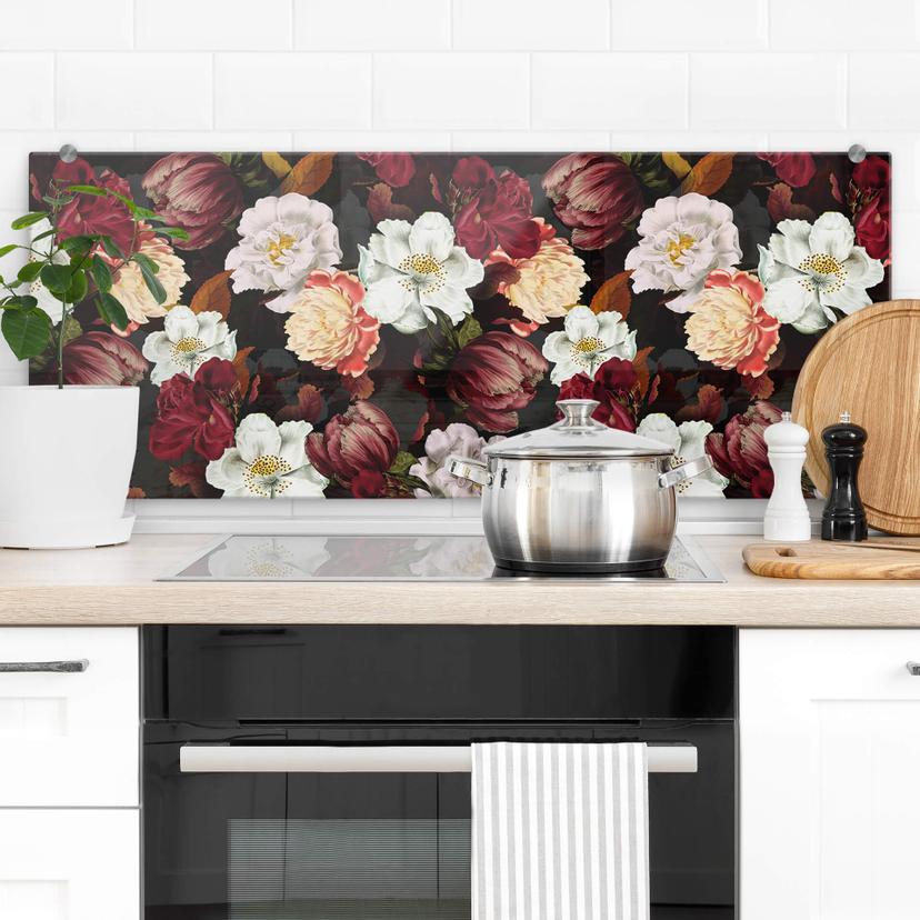 Crédence UN Designs - Arrangement floral - Panorama