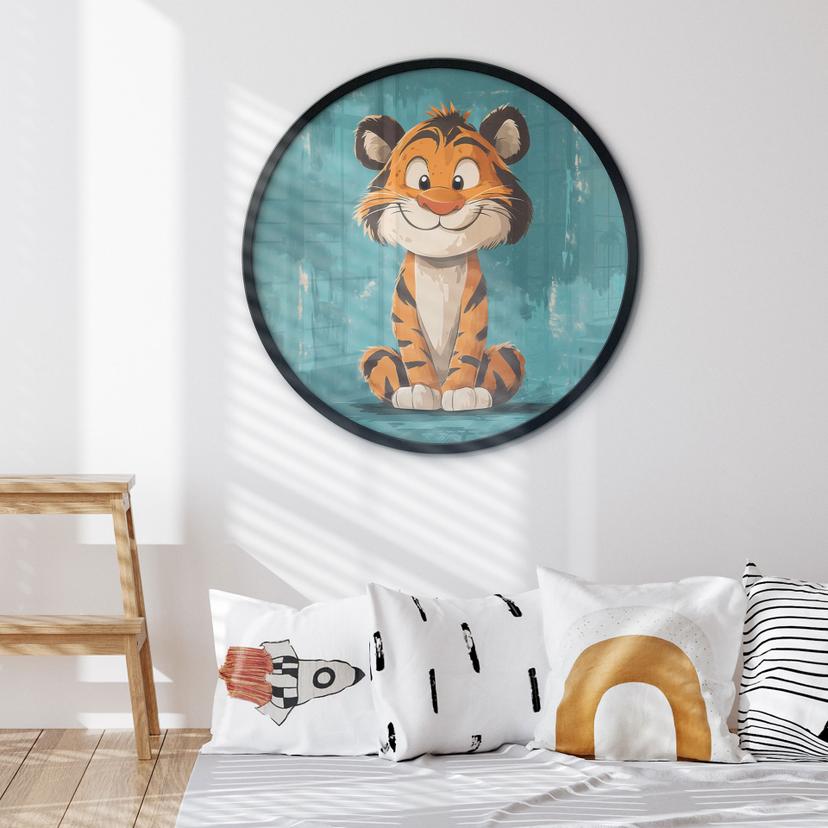 Poster con cuccioli di tigre felici - Magnusson - Rotondo