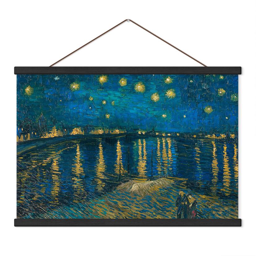 Textielposter - Sterrennacht 1888 - van Gogh