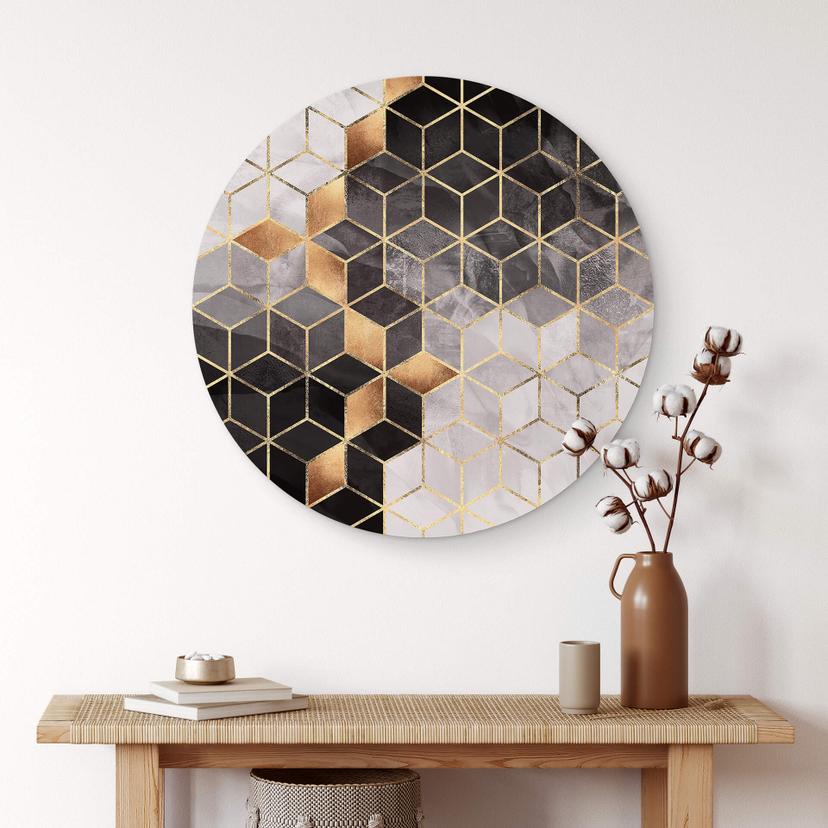 Alu-Dibond Fredriksson - Smoky Cubes - tondo
