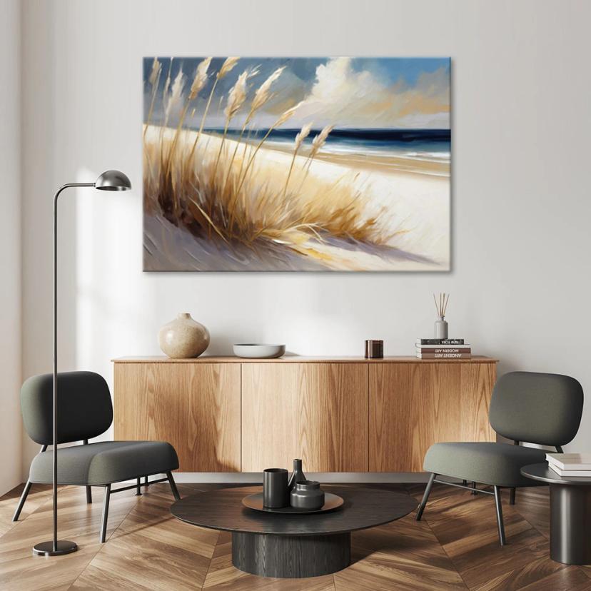 Canvasbillede, Strand havklitter landskab