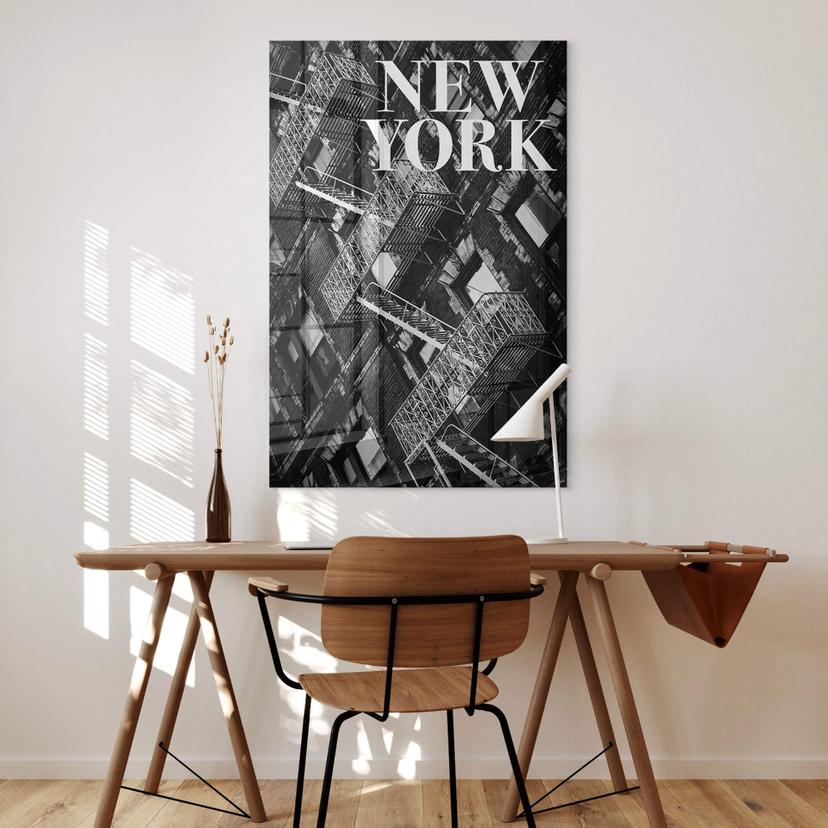 Stampa su vetro acrilico Martin - Fuga antincendio a New York