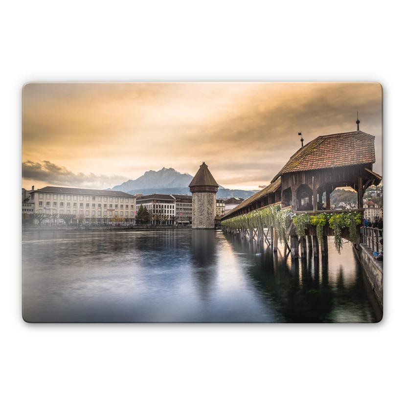 Tableau sur verre Huber - Old Town Lucerne