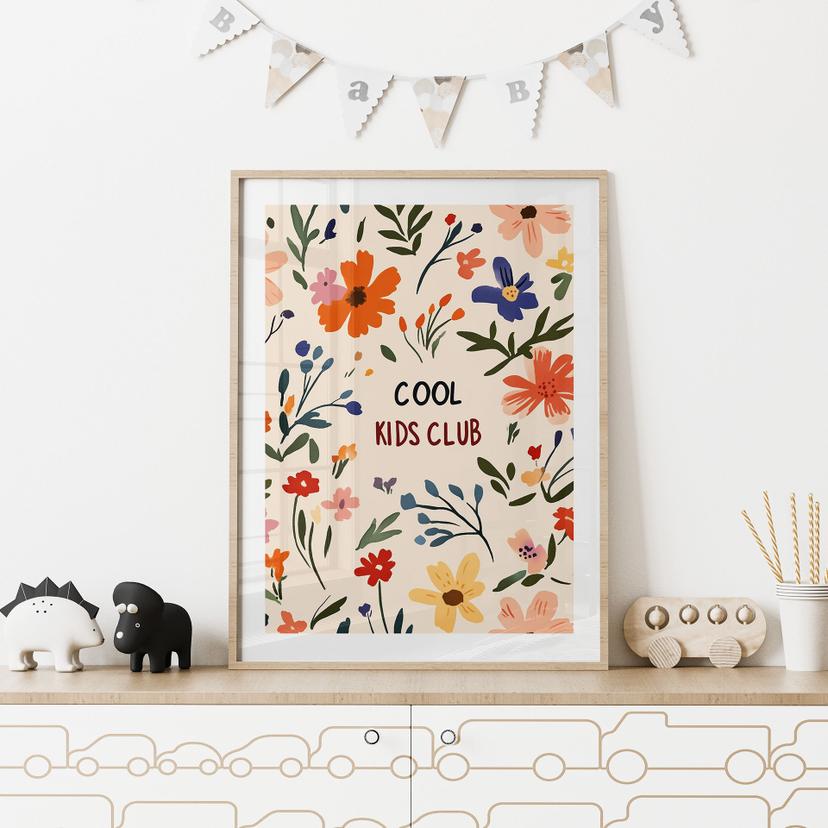 Poster per bambini Cool Kids Club Fiori colorati - Treechild