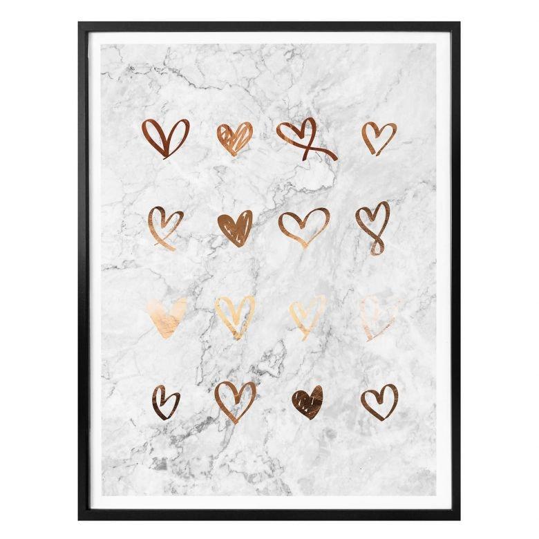 Póster look cobre - corazones
