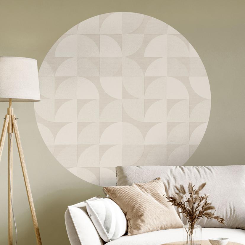 Vinilo decorativo semicírculo de estilo retro - Bloomery Decor - Redondo