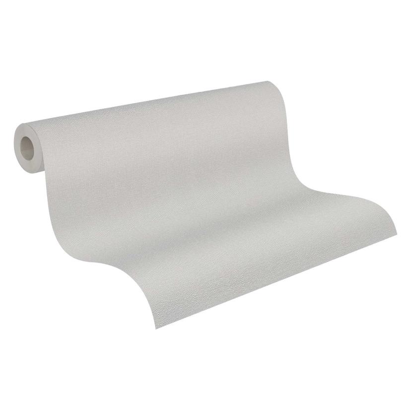 Carta da parati Unit a trama fine grigio medio - Carta da parati in tessuto non tessuto con un look