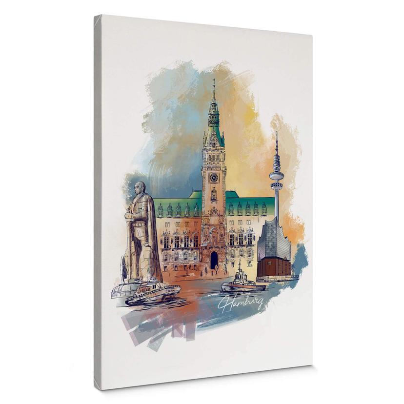 Lienzo Hamburgo - Love your City