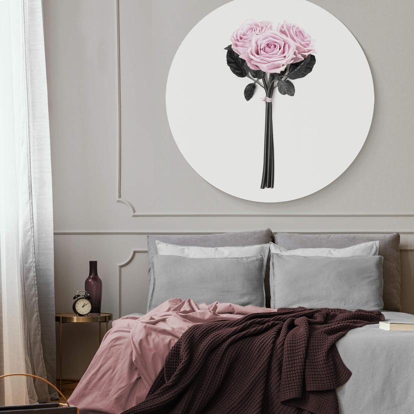 Alu-Dibond Kubistika - Rosa - tondo