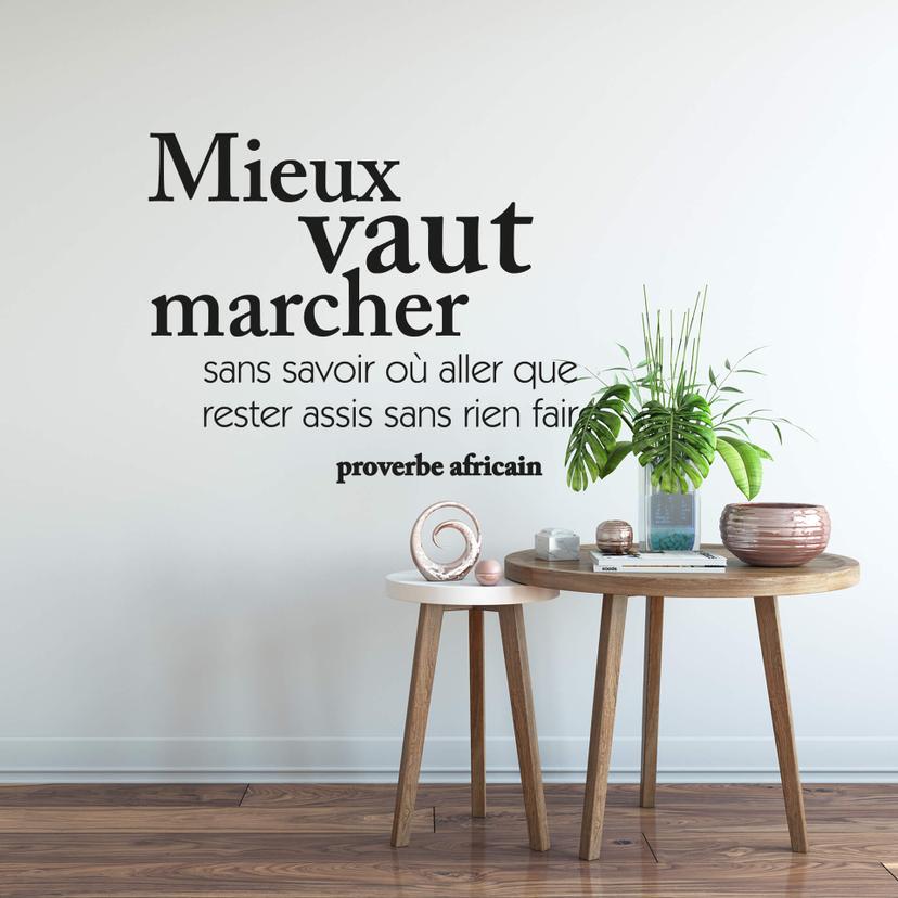 Muursticker Mieux vaut marcher