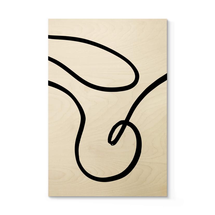 Cuadro de madera 1X Studio - Abstracción curvilínea