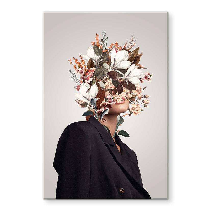 Glasbillede - Feminine blomster - Moth