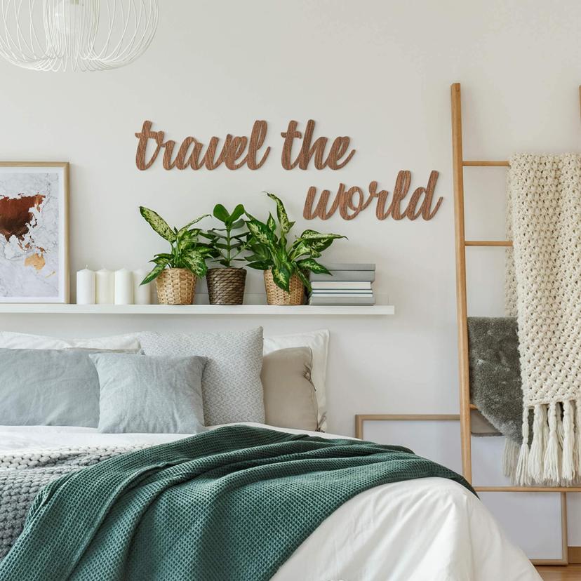 Træbogstaver - Travel the world - Mahogni