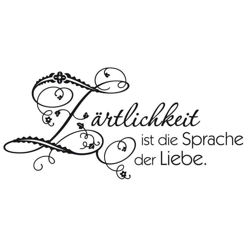 Wandtattoo Zärtlichkeit ist die Sprache der Liebe