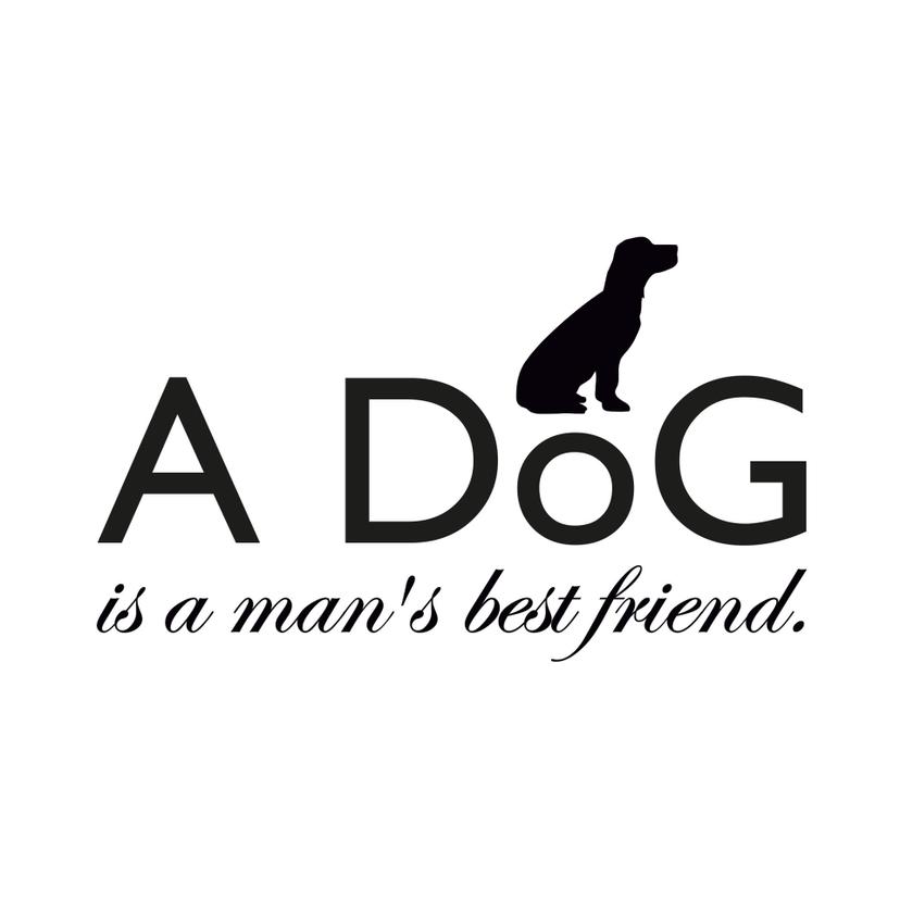 Adesivo murale - A dog is a man's best friend
