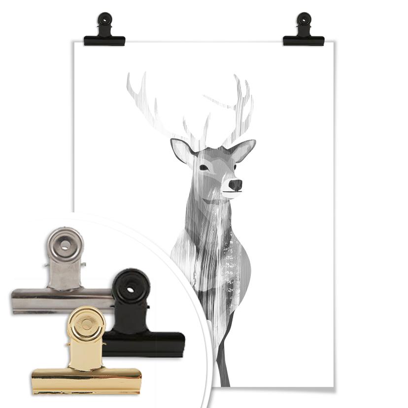Poster Goed Blauw - Le cerf