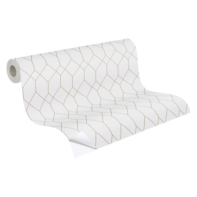 Carta da parati autoadesiva e vinile per mobili - grafica moderna - bianco - rotolo 840x53 cm