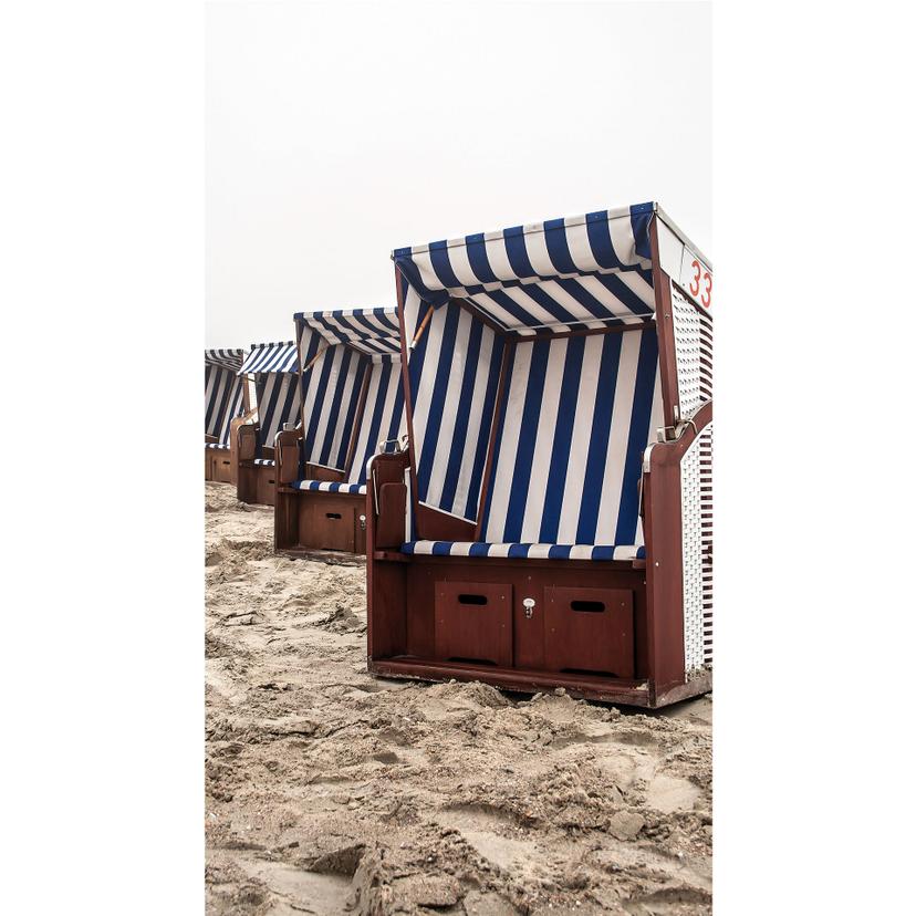 Fotomurale Sedia da spiaggia su Norderney 144x260 cm