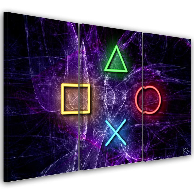 Canvas print 3 dele, knapper til controlleren