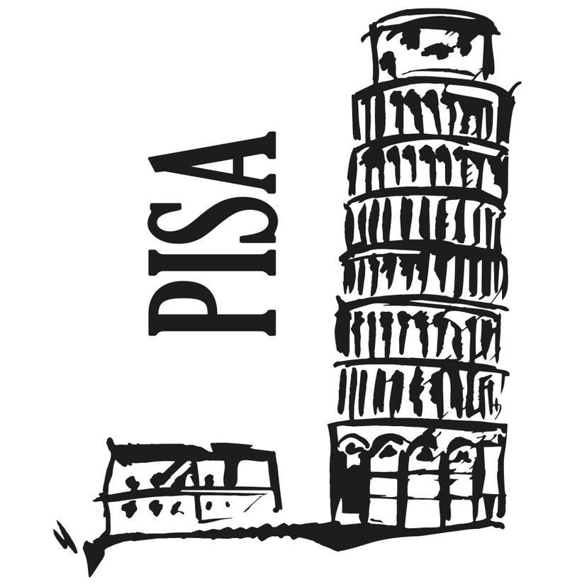 Adesivo murale - Torre di Pisa