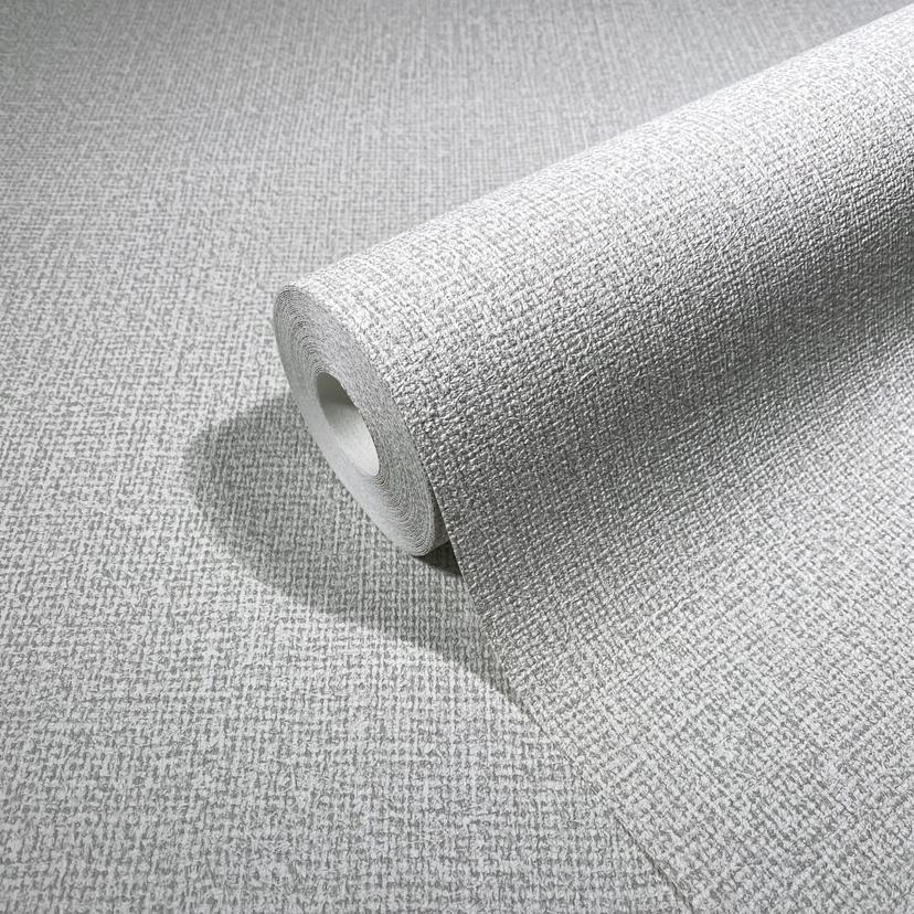 Non-woven Tapet Tekstil Ensfarvet Grå Tekstur