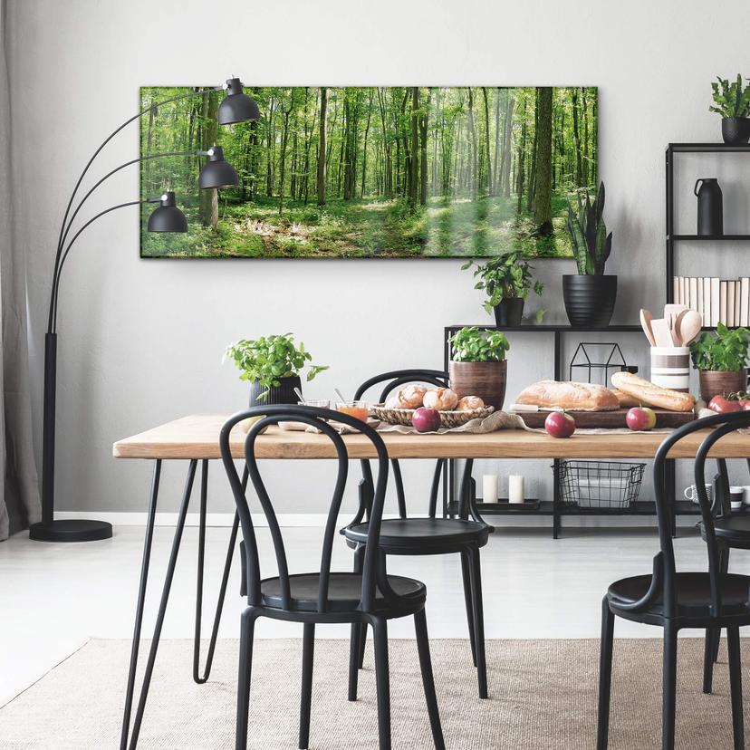 Tableau sur verre acrylique Panorama forêt 02